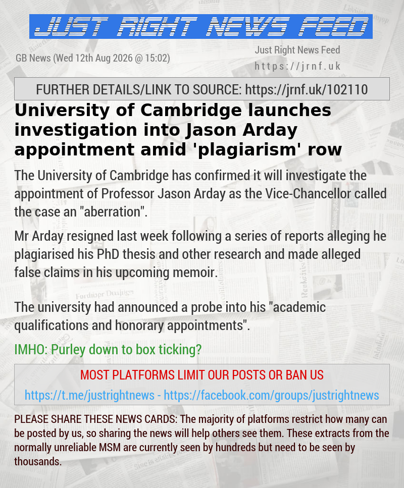 University of Cambridge launches investigation into Jason Arday appointment amid ’plagiarism’ row