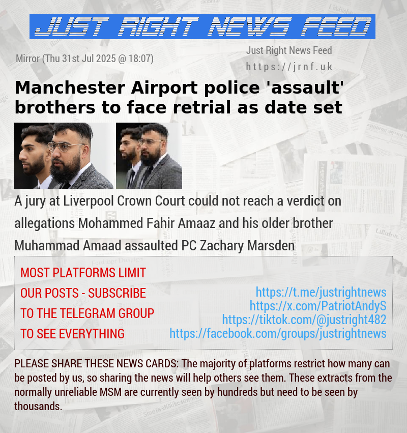 Manchester Airport police ’assault’ brothers to face retrial as date set