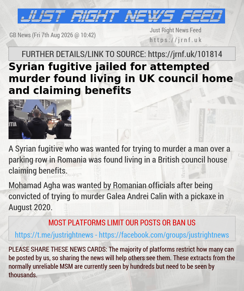 Syrian fugitive jailed for attempted murder found living in UK council home and claiming benefits