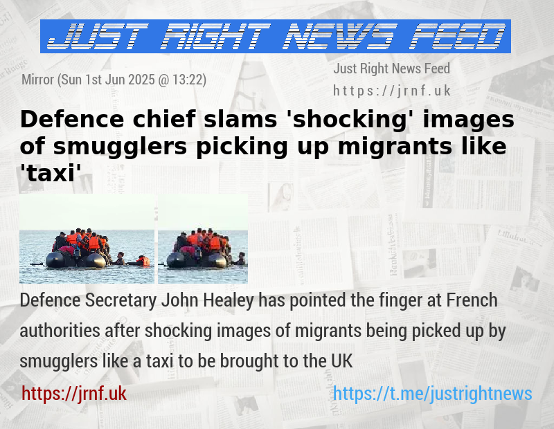 Defence chief slams ’shocking’ images of smugglers picking up migrants like ’taxi’