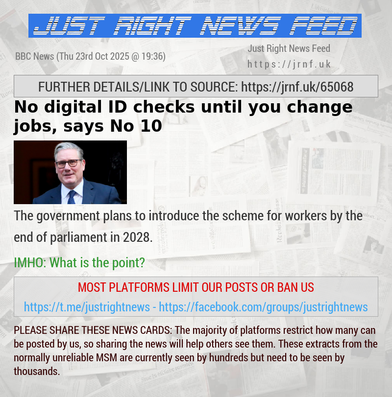 No digital ID checks until you change jobs, says No 10