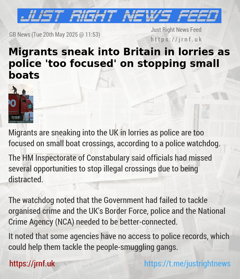 Migrants sneak into Britain in lorries as police ’too focused’ on stopping small boats