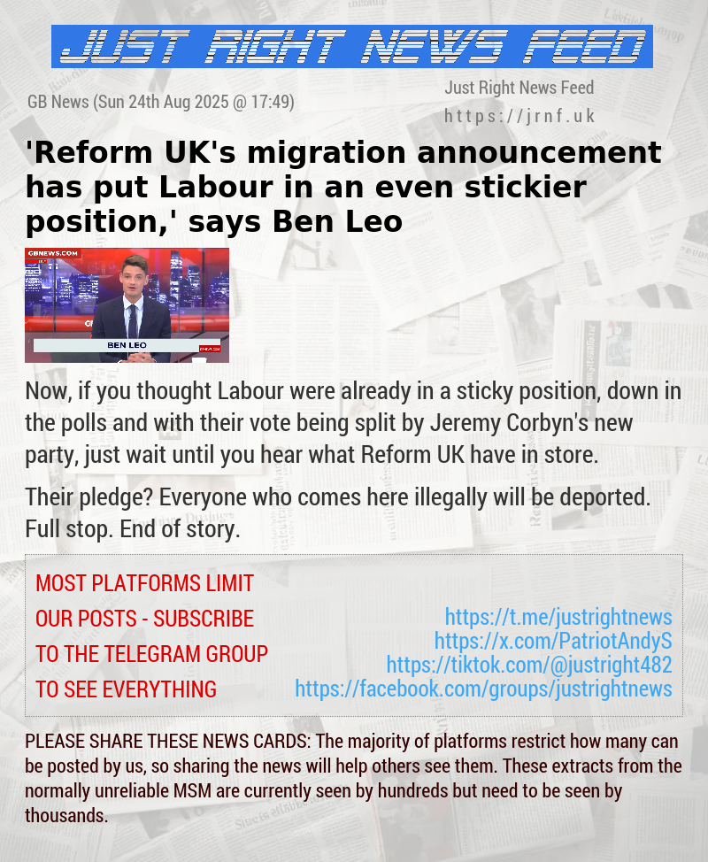’Reform UK’s migration announcement has put Labour in an even stickier position,’ says Ben Leo