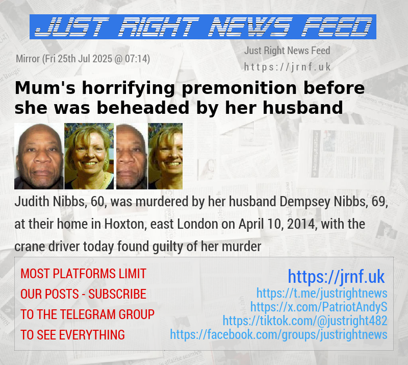Mum’s horrifying premonition before she was beheaded by her husband