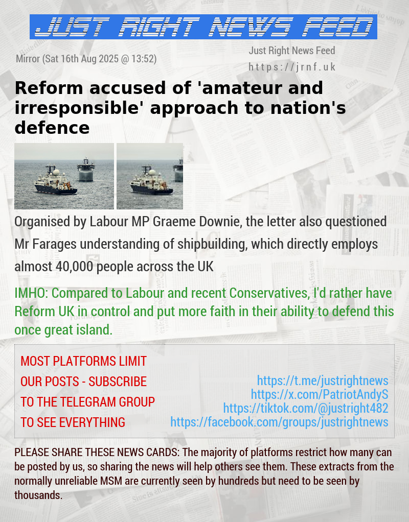 Reform accused of ’amateur and irresponsible’ approach to nation’s defence