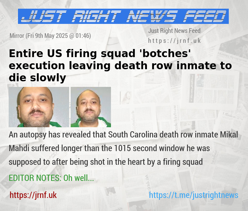 Entire US firing squad ’botches’ execution leaving death row inmate to die slowly