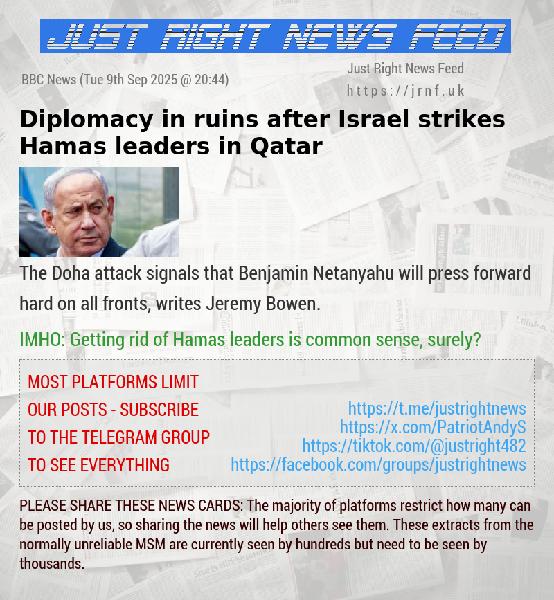 Diplomacy in ruins after Israel strikes Hamas leaders in Qatar