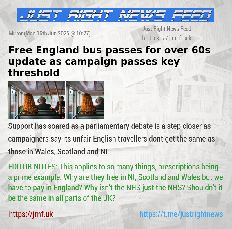 Free England bus passes for over 60s update as campaign passes key threshold