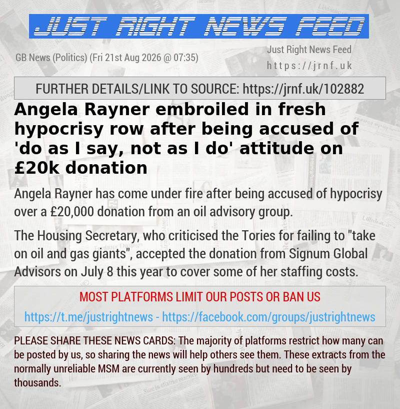 Angela Rayner embroiled in fresh hypocrisy row after being accused of ’do as I say, not as I do’ attitude on &pound;20k donation