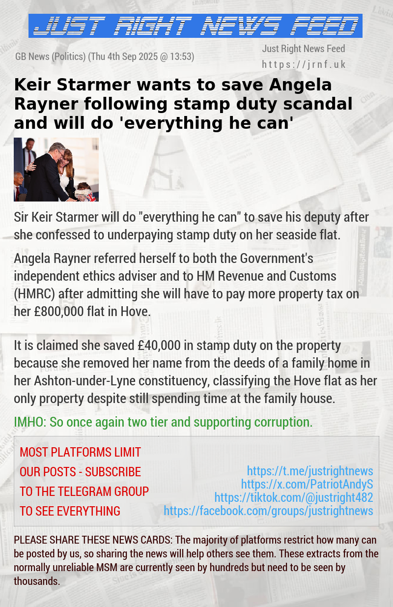 Keir Starmer wants to save Angela Rayner following stamp duty scandal and will do ’everything he can’