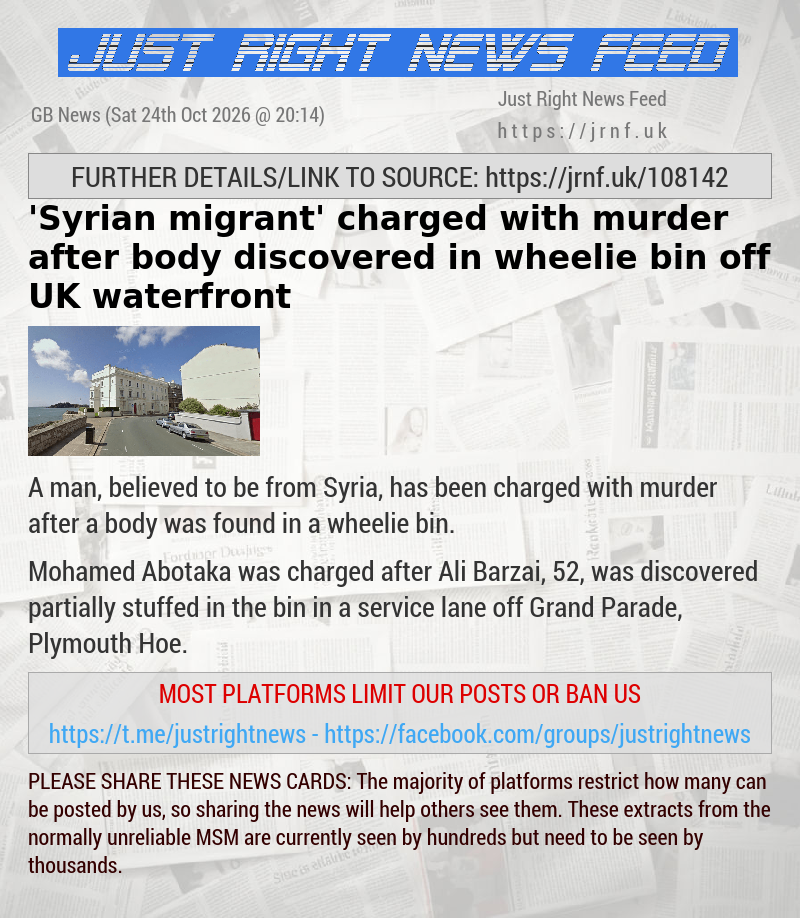 ’Syrian migrant’ charged with murder after body discovered in wheelie bin off UK waterfront