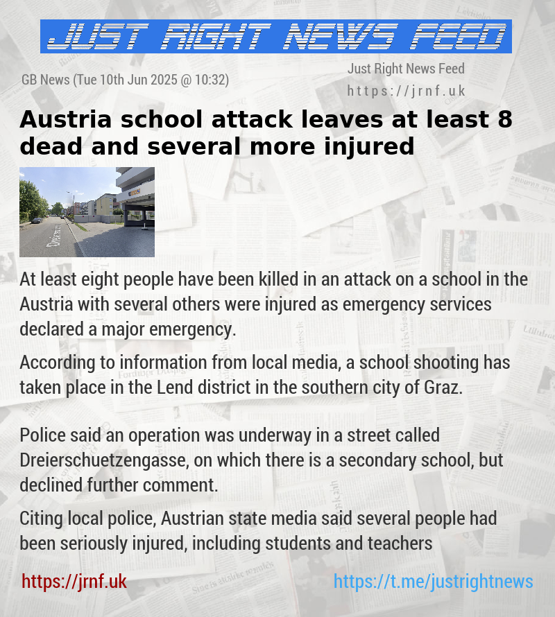 Austria school attack leaves at least 8 dead and several more injured