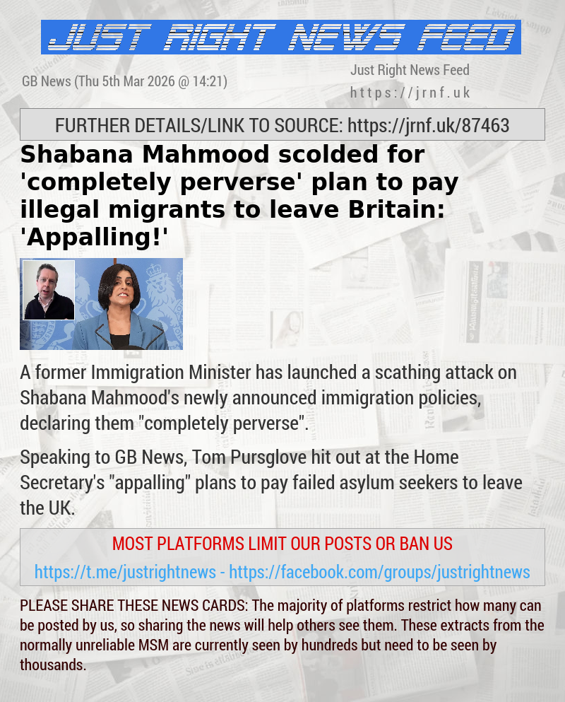 Shabana Mahmood scolded for ’completely perverse’ plan to pay illegal migrants to leave Britain: ’Appalling!’