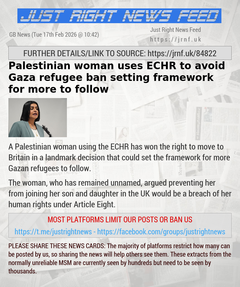 Palestinian woman uses ECHR to avoid Gaza refugee ban setting framework for more to follow