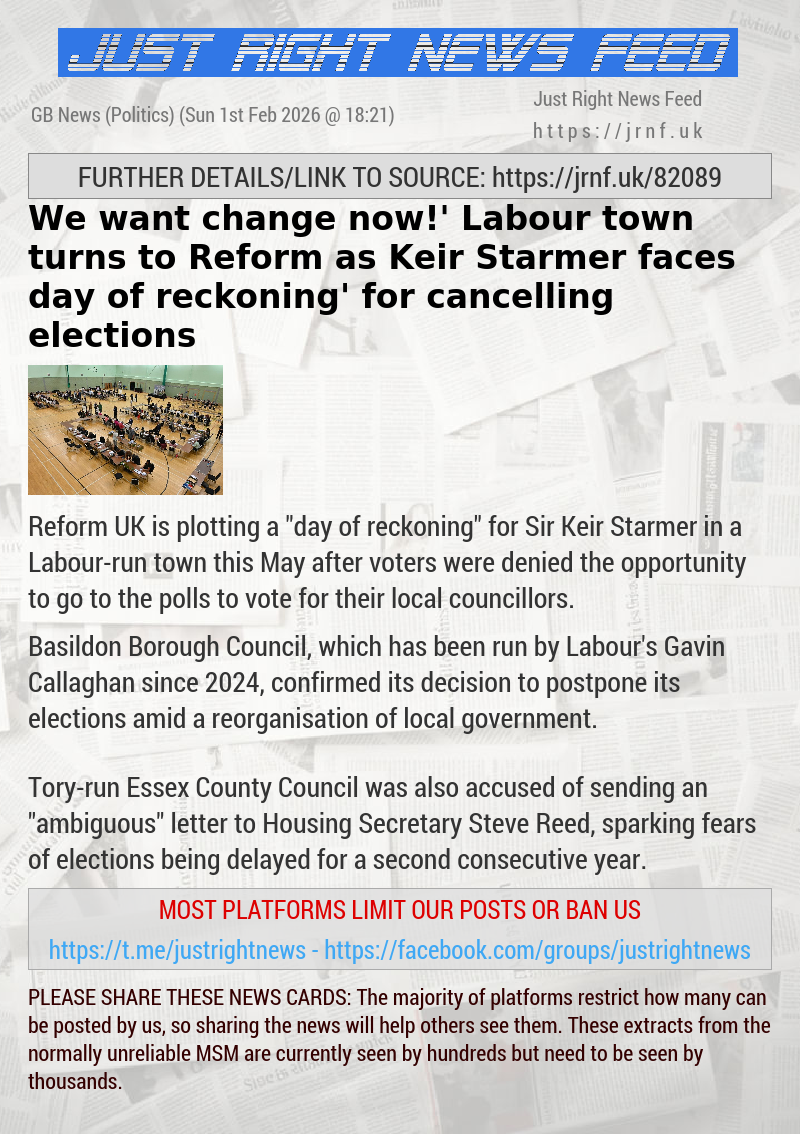 ‘We want change now!’ Labour town turns to Reform as Keir Starmer faces ‘day of reckoning’ for cancelling elections