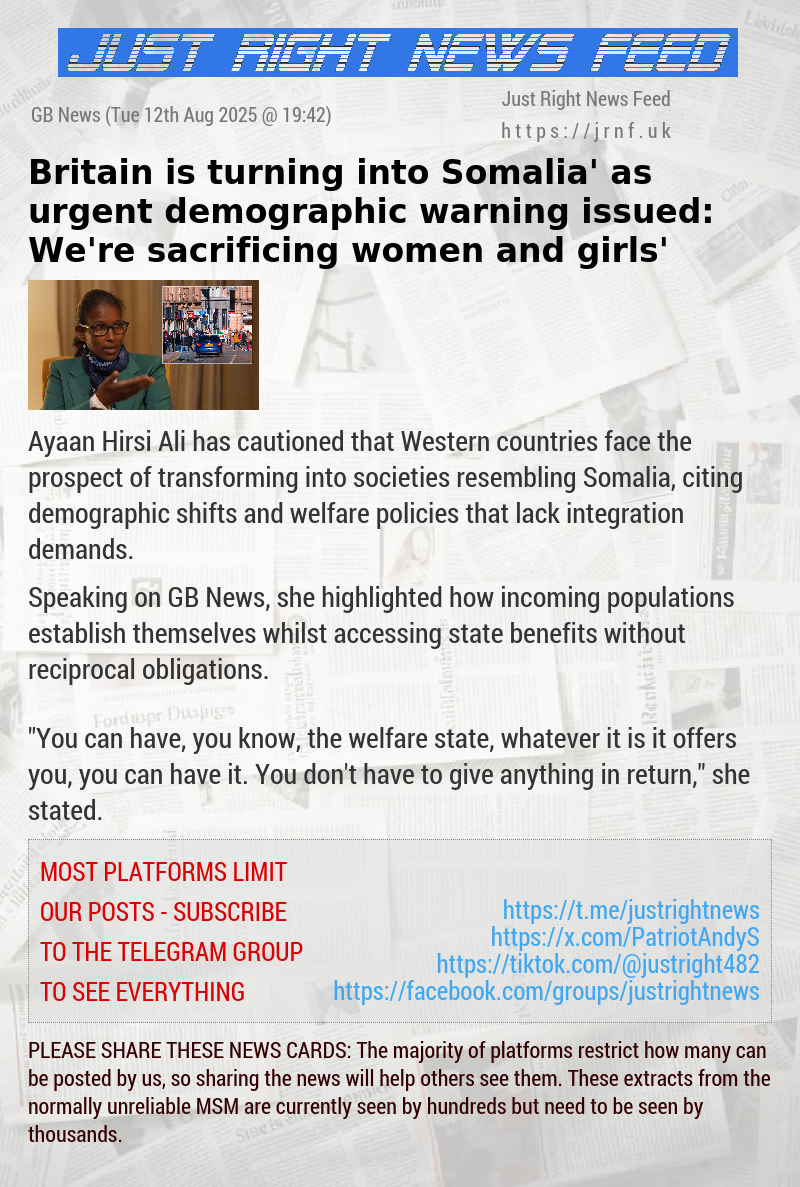 Britain is ‘turning into Somalia’ as urgent demographic warning issued: ‘We’re sacrificing women and girls’
