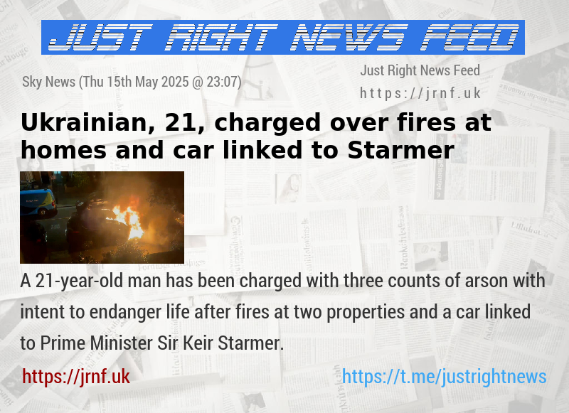 Ukrainian, 21, charged over fires at homes and car linked to Starmer