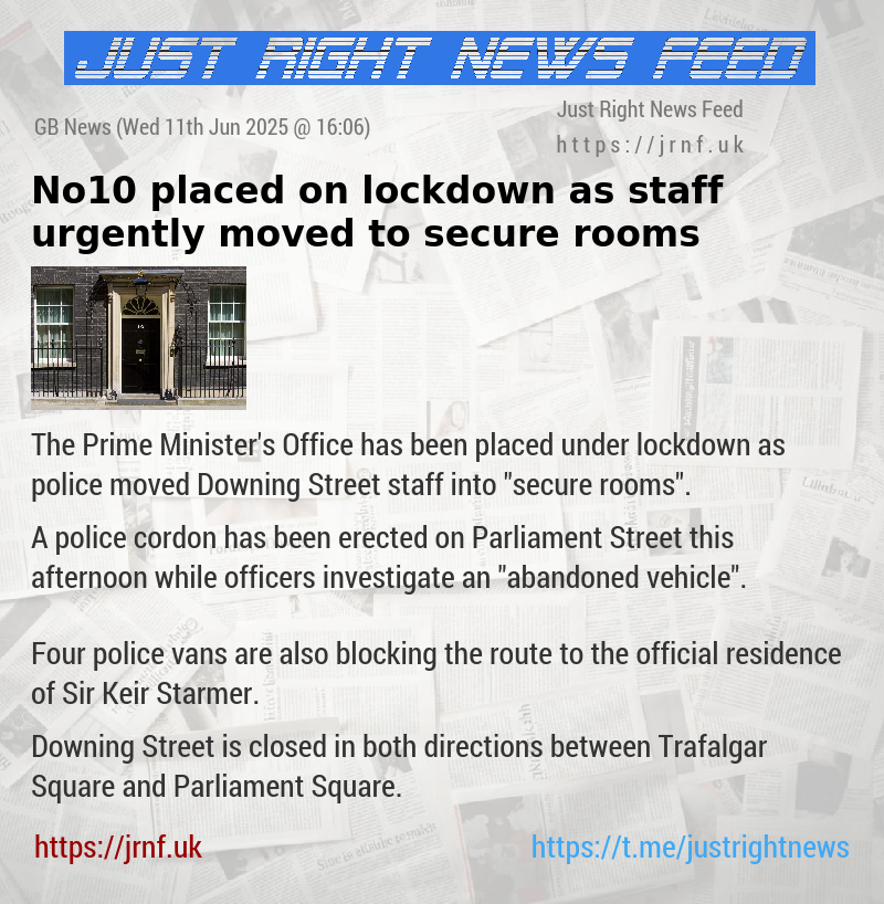 No10 placed on lockdown as staff urgently moved to secure rooms