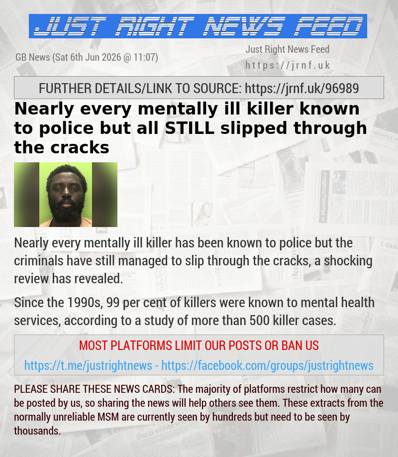 Nearly every mentally ill killer known to police but all STILL slipped through the cracks