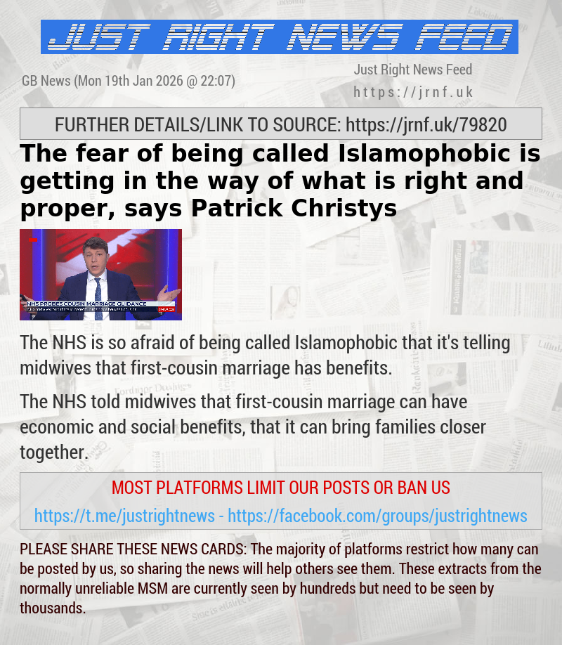 The fear of being called Islamophobic is getting in the way of what is right and proper, says Patrick Christys