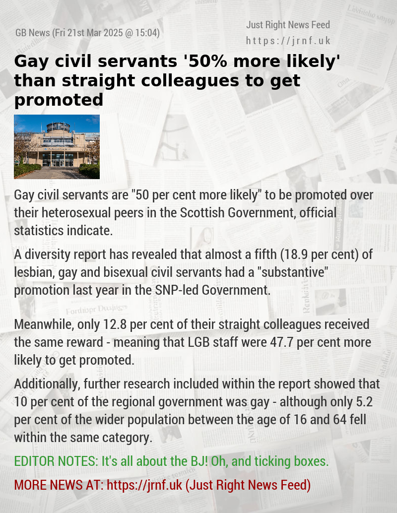 Gay civil servants ’50% more likely’ than straight colleagues to get promoted
