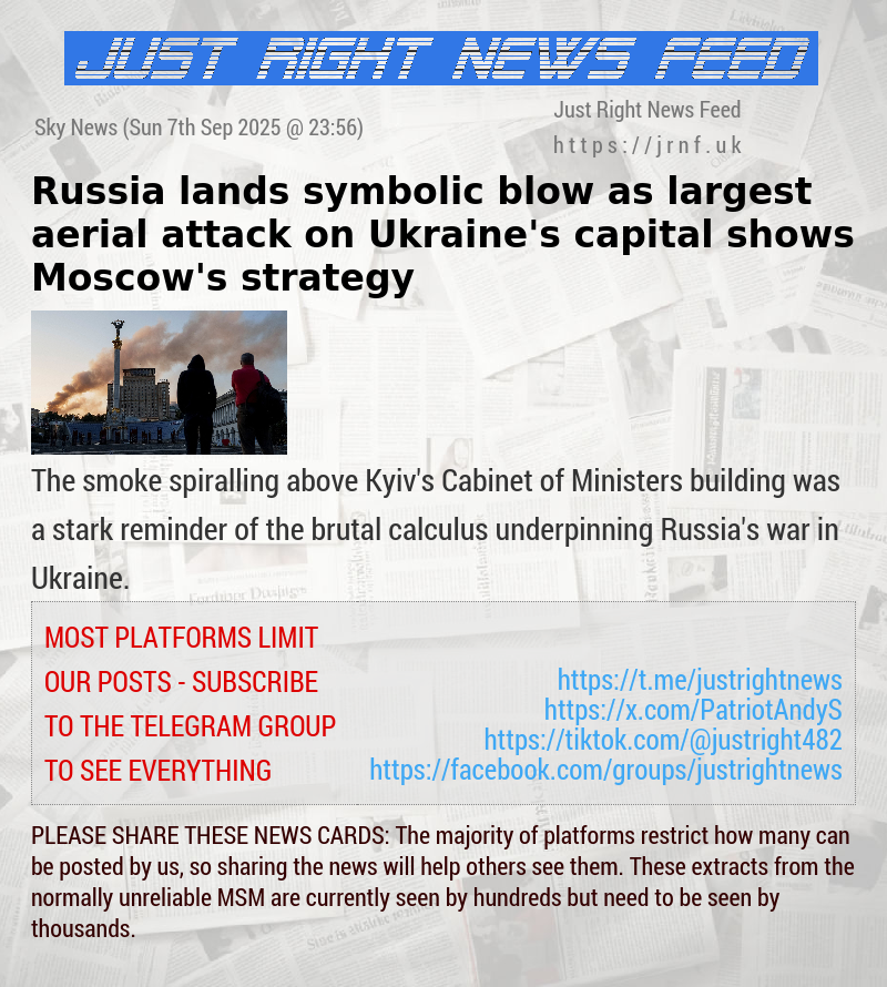 Russia lands symbolic blow as largest aerial attack on Ukraine’s capital shows Moscow’s strategy