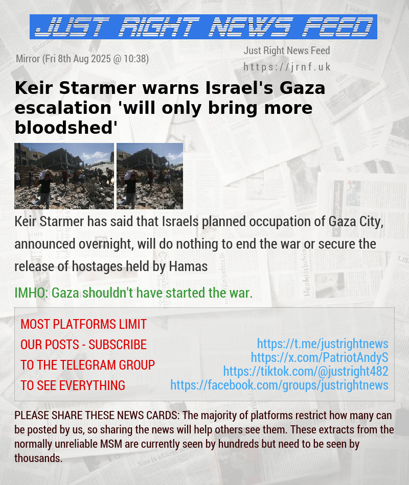 Keir Starmer warns Israel’s Gaza escalation ’will only bring more bloodshed’