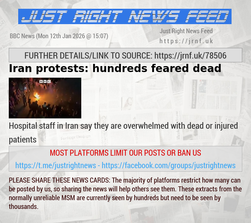Iran protests: hundreds feared dead