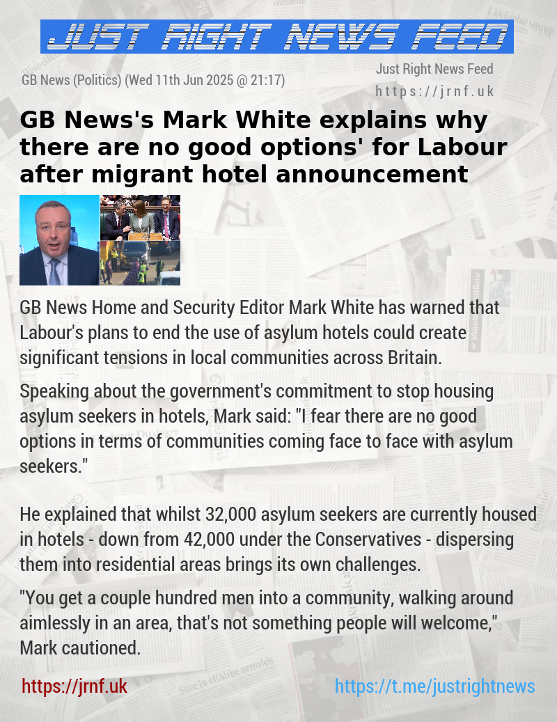 GB News’s Mark White explains why there are ‘no good options’ for Labour after migrant hotel announcement