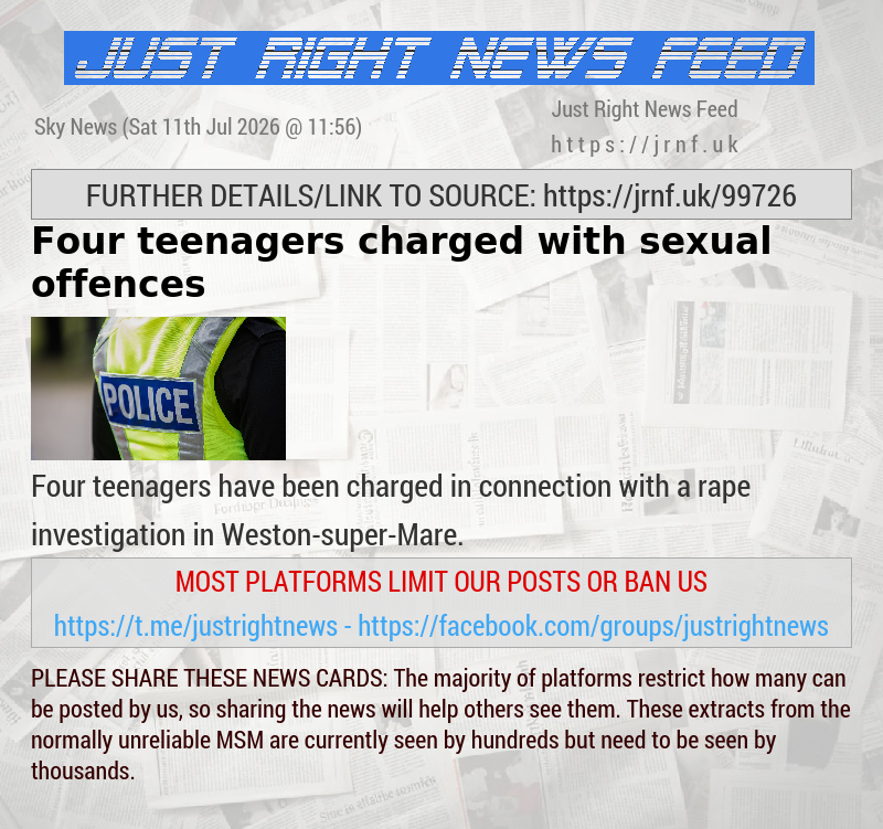 Four teenagers charged with sexual offences