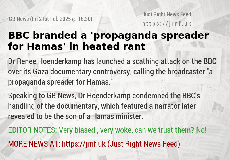 BBC branded a ’propaganda spreader for Hamas’ in heated rant