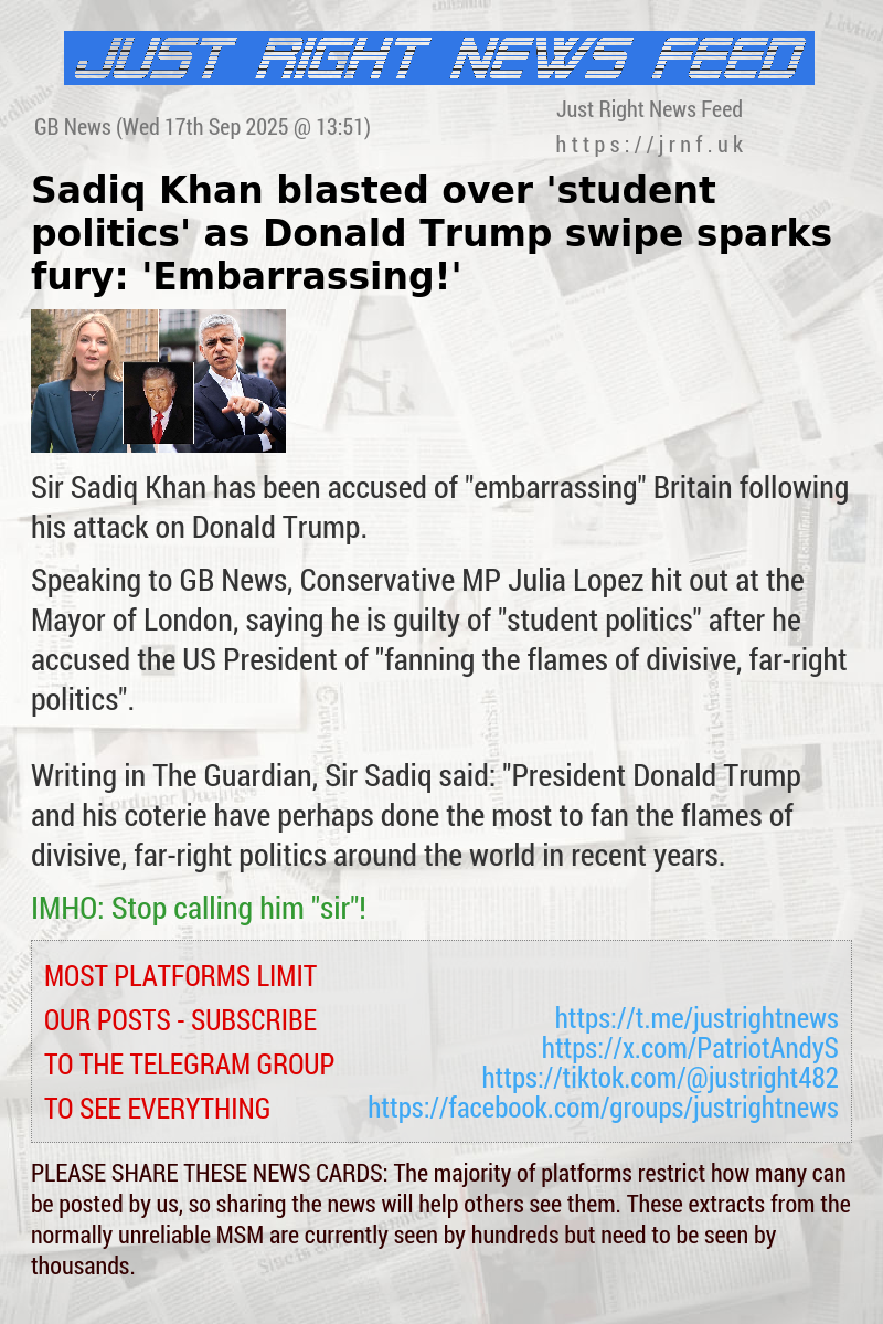 Sadiq Khan blasted over ’student politics’ as Donald Trump swipe sparks fury: ’Embarrassing!’