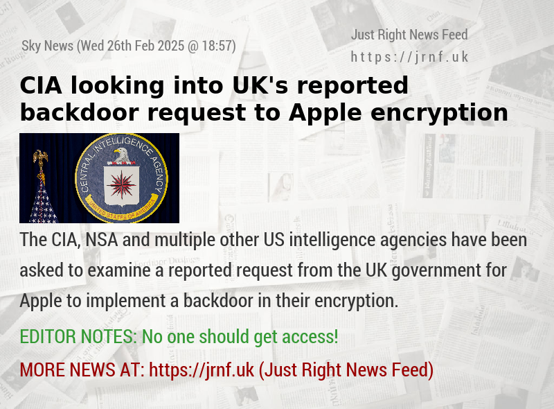 CIA looking into UK’s reported backdoor request to Apple encryption