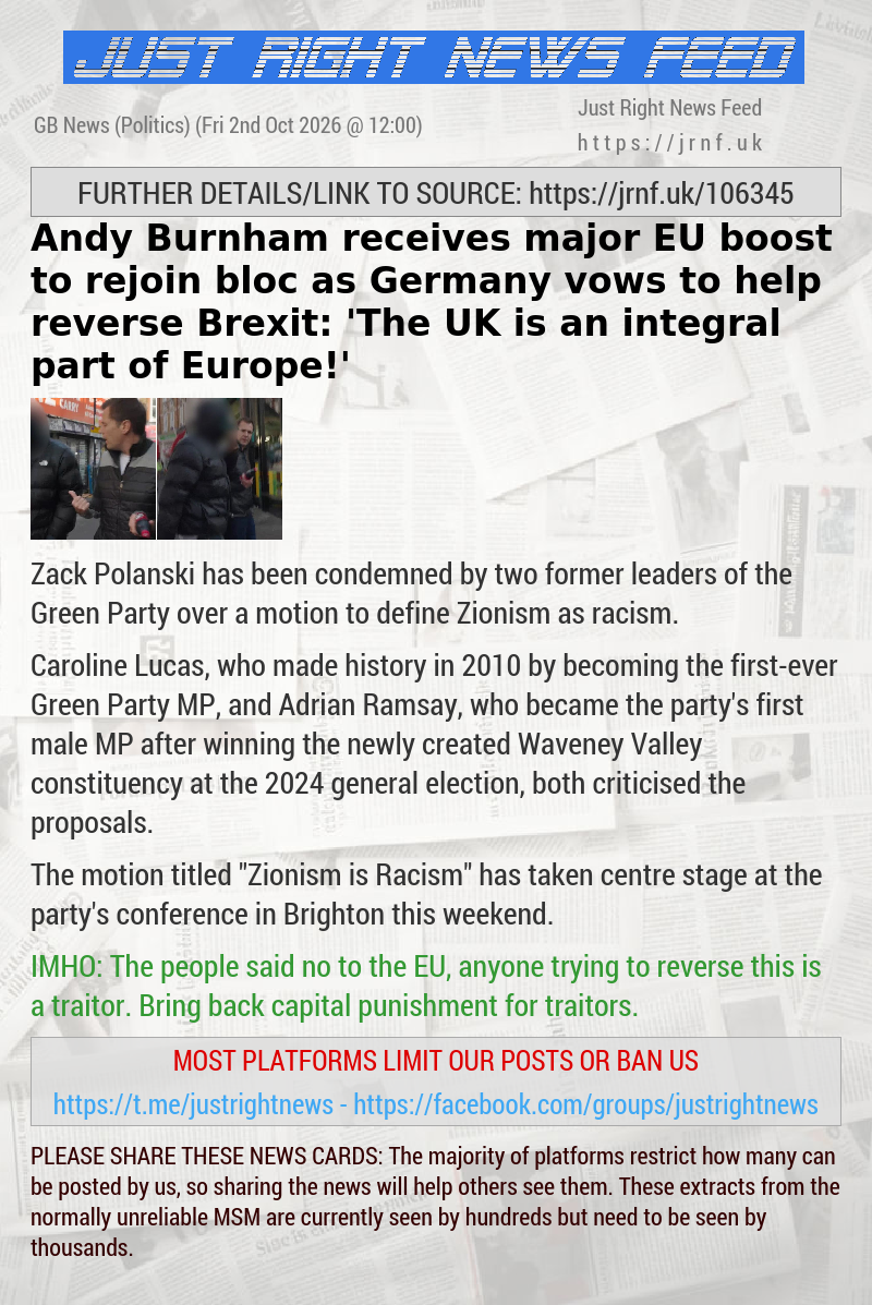 Andy Burnham receives major EU boost to rejoin bloc as Germany vows to help reverse Brexit: ’The UK is an integral part of Europe!’