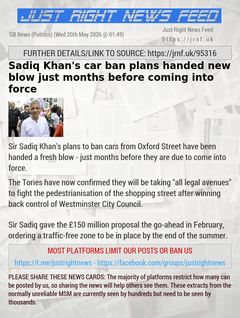 Sadiq Khan’s car ban plans handed new blow just months before coming into force