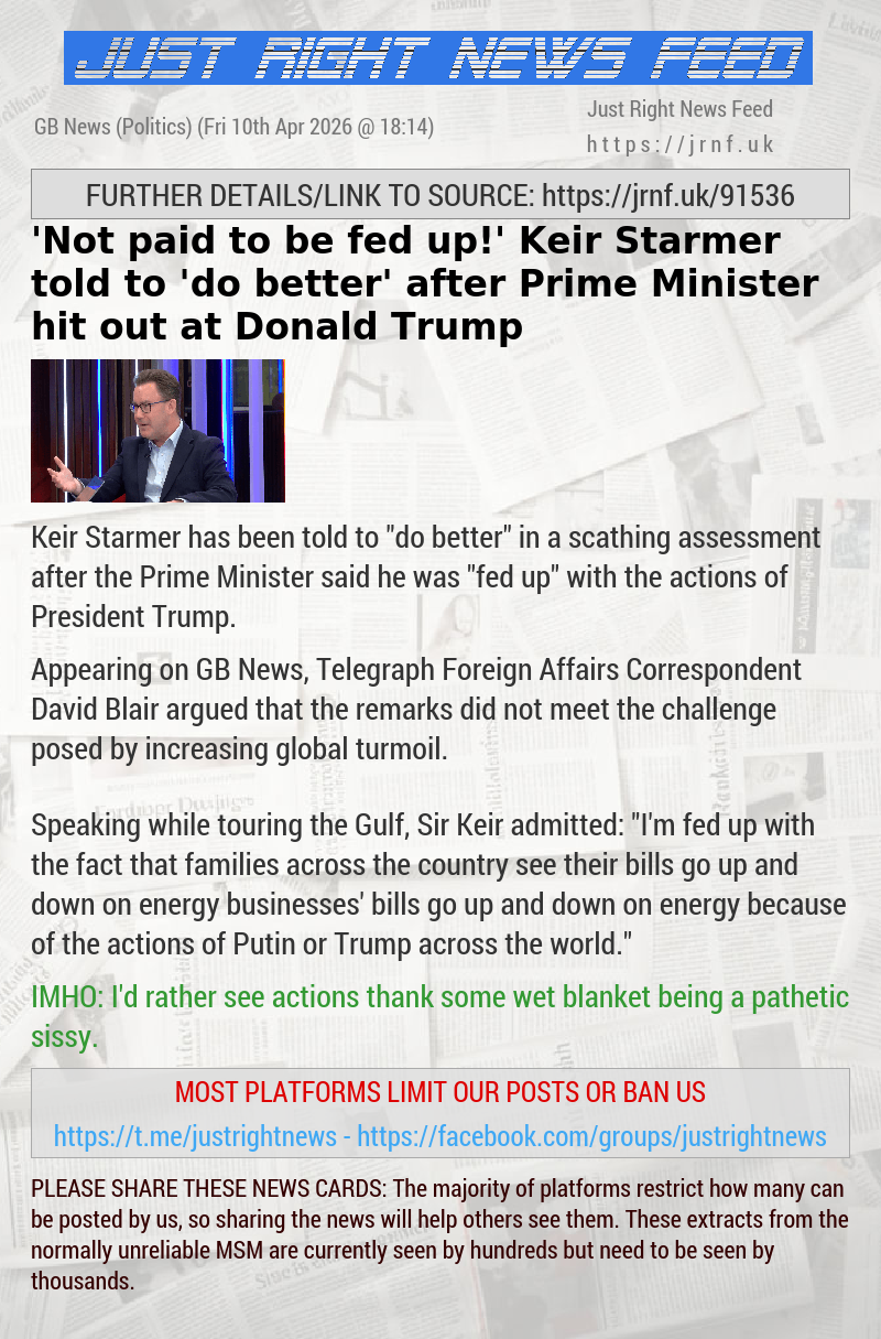 ‘Not paid to be fed up!’ Keir Starmer told to ‘do better’ after Prime Minister hit out at Donald Trump