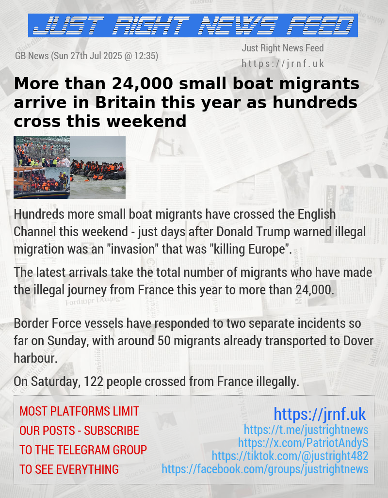 More than 24,000 small boat migrants arrive in Britain this year as hundreds cross this weekend