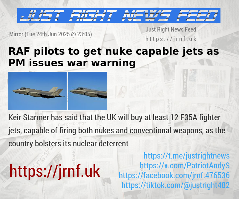 RAF pilots to get nuke—capable jets as PM issues war warning