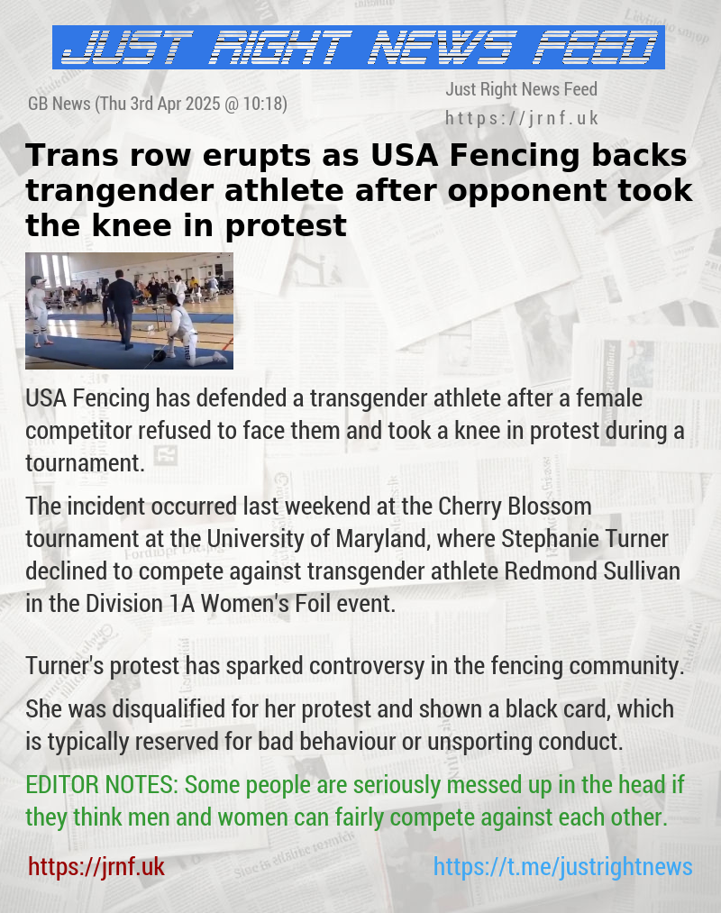 Trans row erupts as USA Fencing backs trangender athlete after opponent took the knee in protest