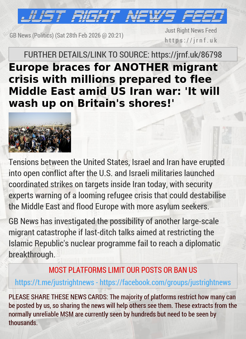 Europe braces for ANOTHER migrant crisis with millions prepared to flee Middle East amid US—Iran war: ’It will wash up on Britain’s shores!’