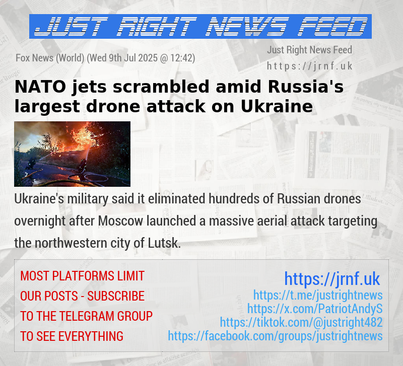 NATO jets scrambled amid Russia’s largest drone attack on Ukraine
