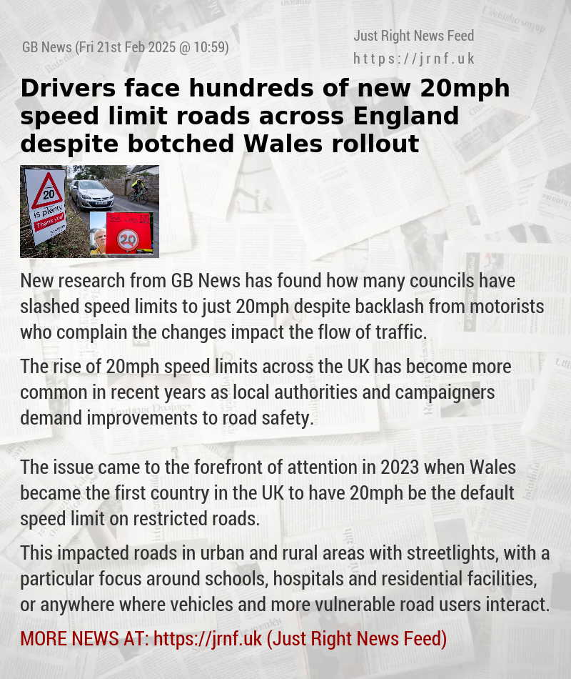 Drivers face hundreds of new 20mph speed limit roads across England despite botched Wales rollout