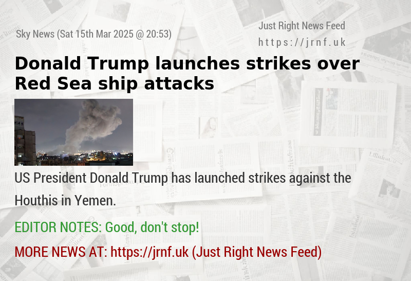 Donald Trump launches strikes over Red Sea ship attacks