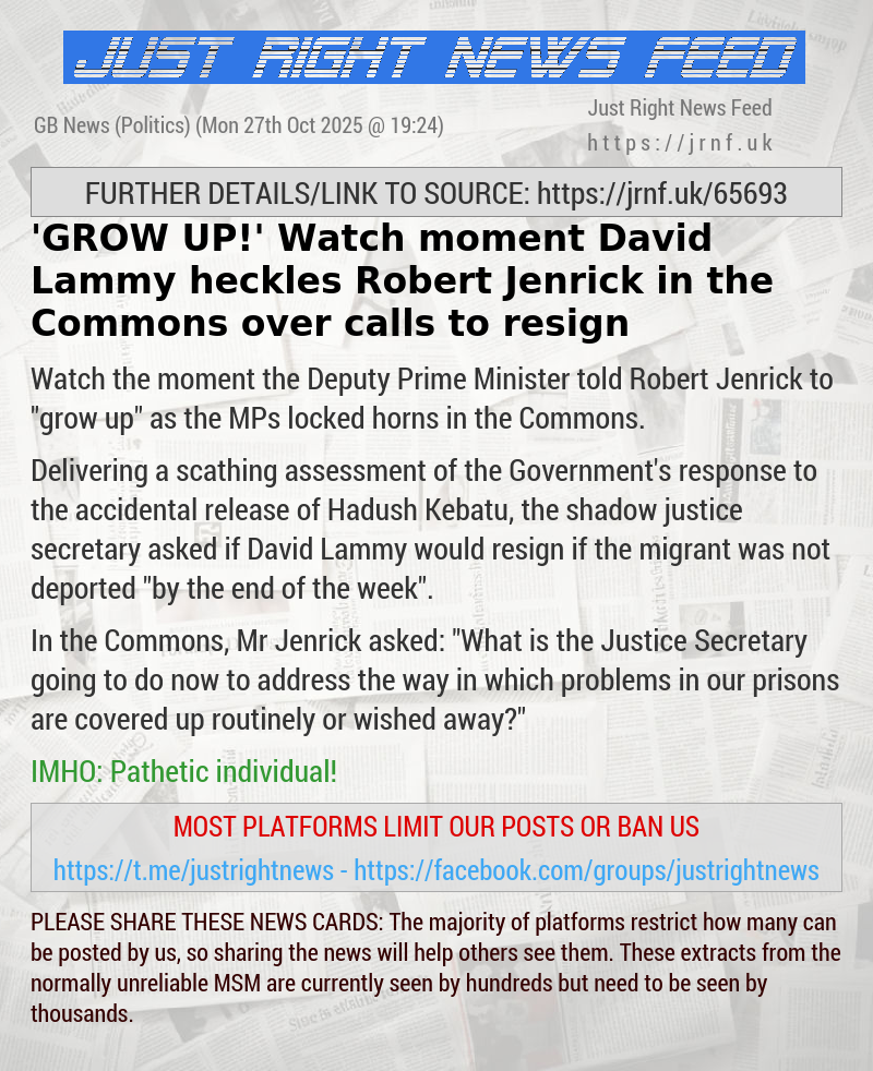 ’GROW UP!’ Watch moment David Lammy heckles Robert Jenrick in the Commons over calls to resign