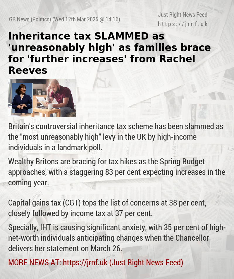 Inheritance tax SLAMMED as ’unreasonably high’ as families brace for ’further increases’ from Rachel Reeves