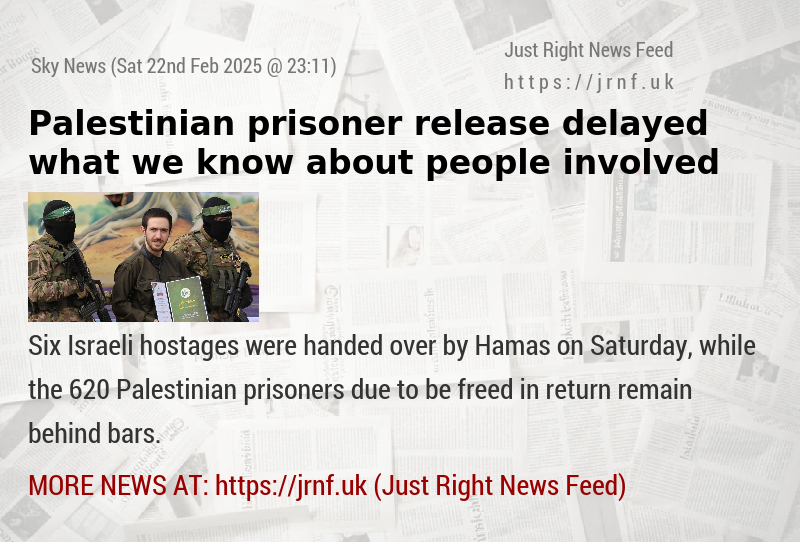 Palestinian prisoner release delayed — what we know about people involved