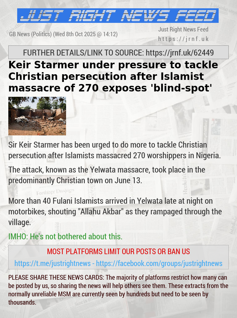 Keir Starmer under pressure to tackle Christian persecution after Islamist massacre of 270 exposes ’blind—spot’