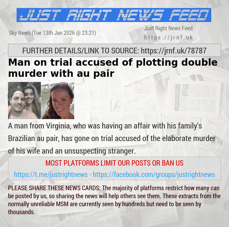 Man on trial accused of plotting double murder with au pair