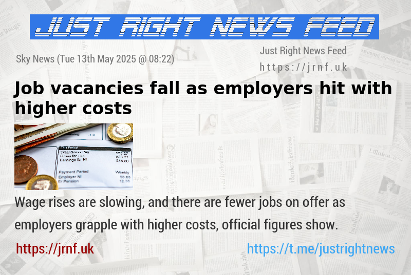 Job vacancies fall — as employers hit with higher costs