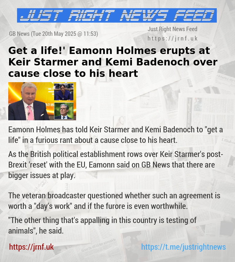 ‘Get a life!’ Eamonn Holmes erupts at Keir Starmer and Kemi Badenoch over cause close to his heart